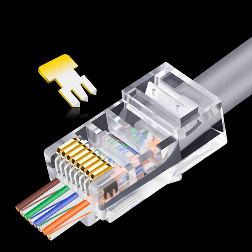 6u: n kullattu läpivienti Ethernet-kaapelimoduuliliitännän kautta