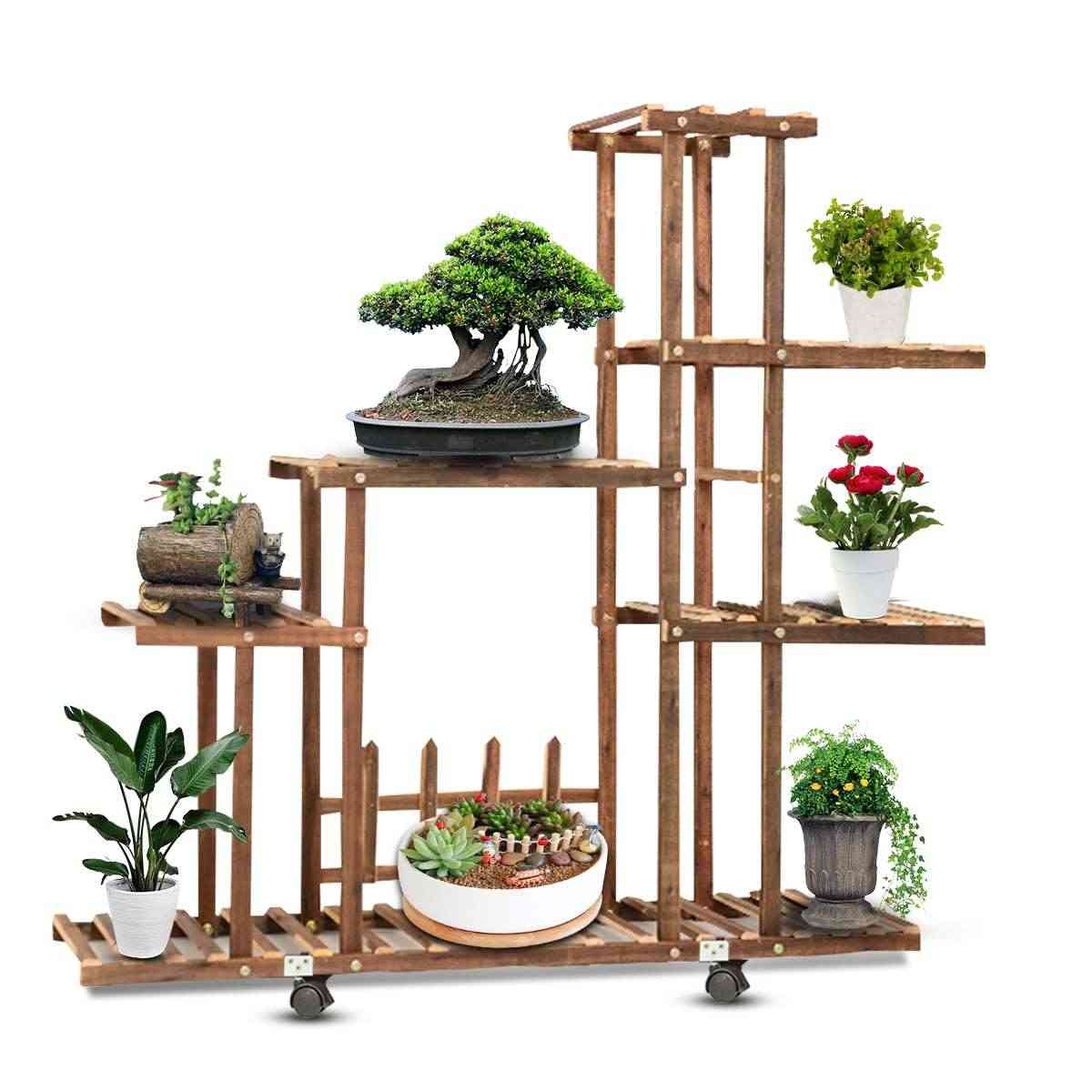 Wooden Flower Pot Stand Shelf