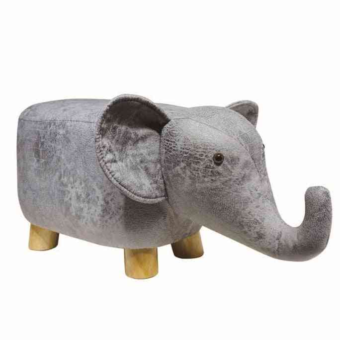 Fashion Calf, Elephant, Hippo, Bench, Wood Animal Stool