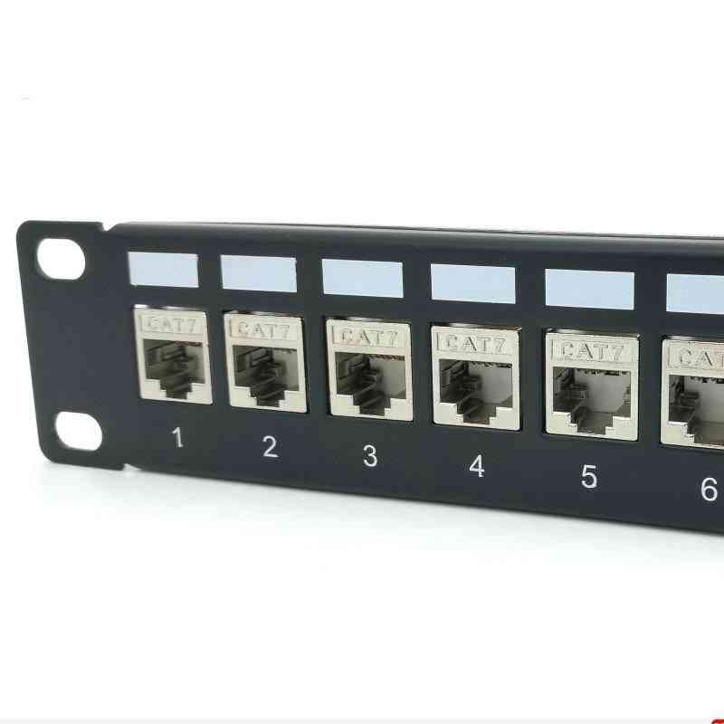 24-ports Patch Panel, Modular Screen For Keystone Modules Rack