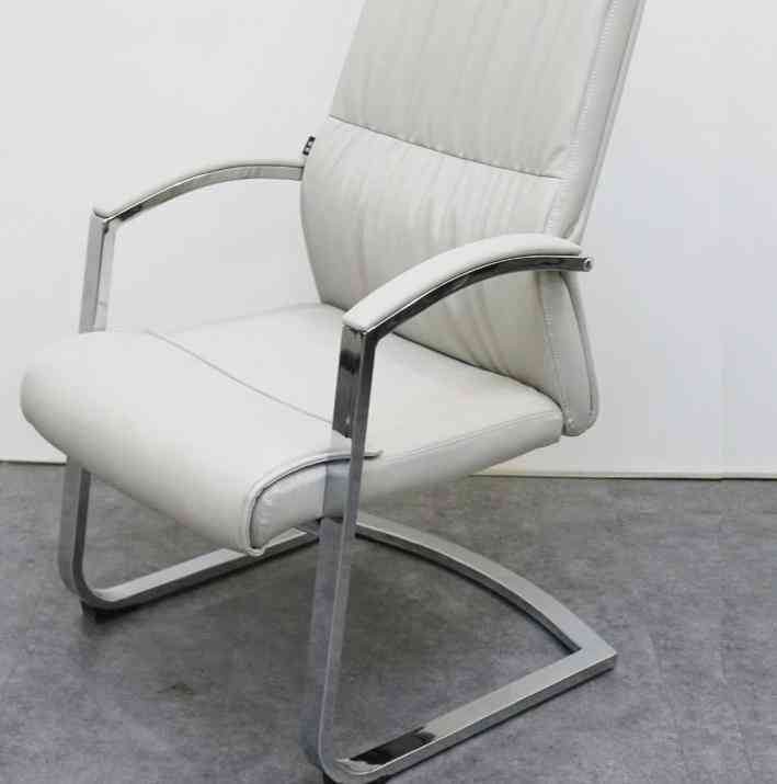 Leather With Armrest Home, Office Conference, Meeting Chair (light Gray)