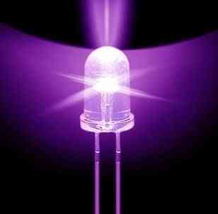 Ronde uv paars, super heldere led, emitting diode, f5 led-licht