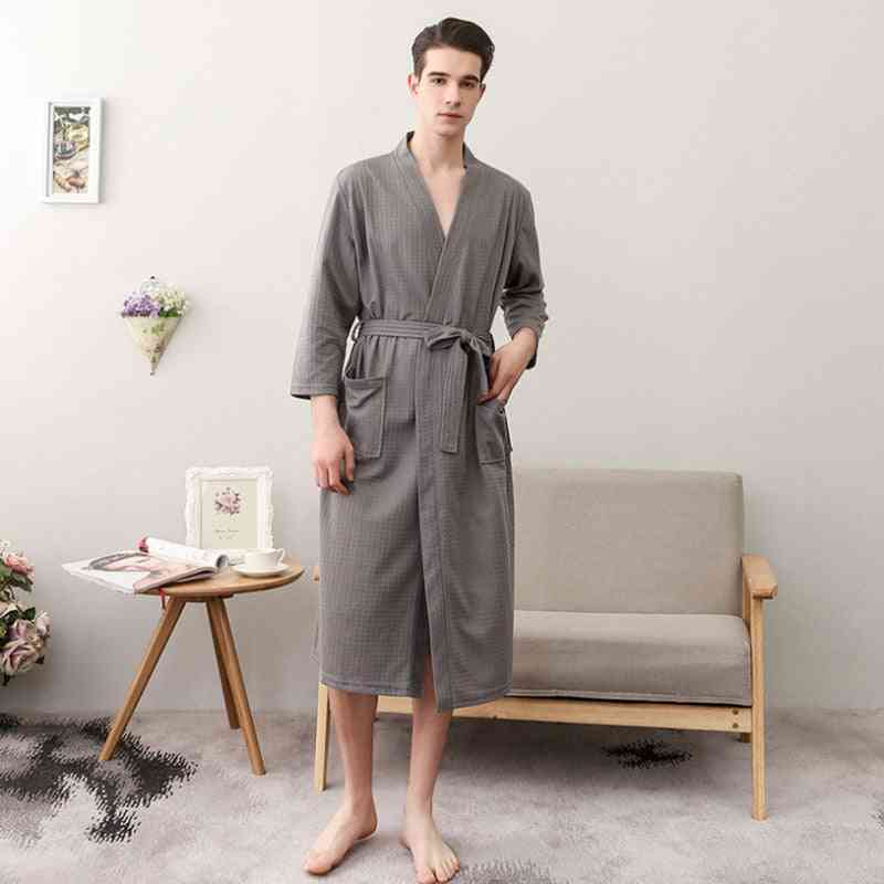 Men Nightgowns Homewear, Extra Long Sleeved Bathrobes