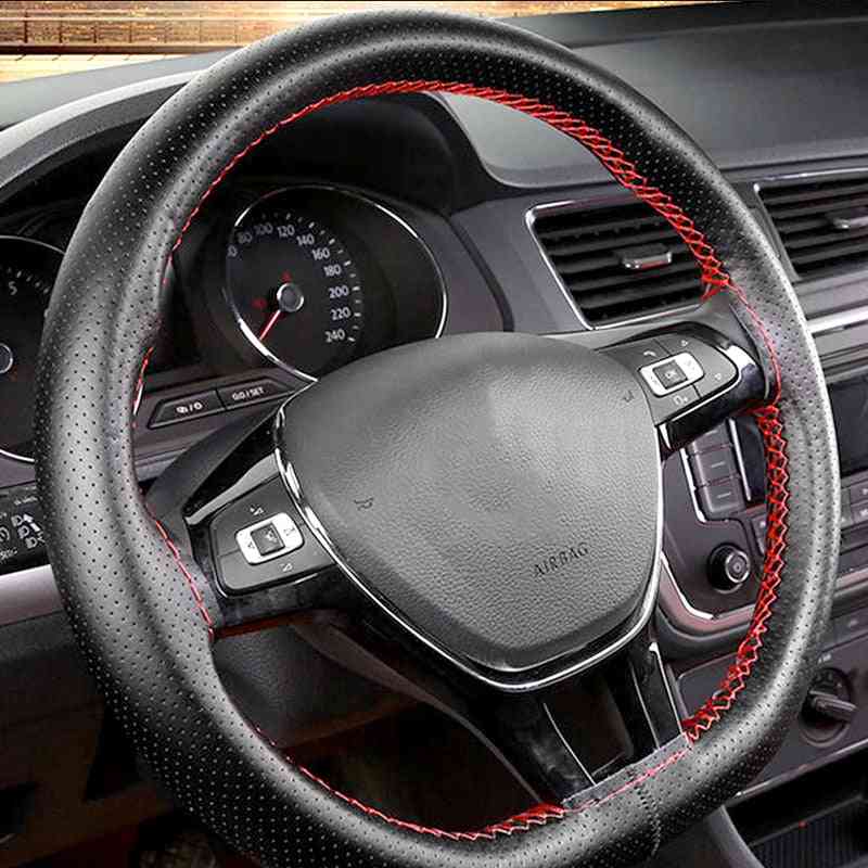 Soft Leather Steering Wheel Covers With Needle And Thread