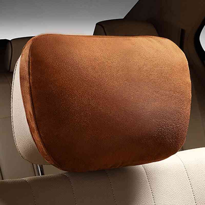 Reposacabezas del coche almohada ultra suave, accesorios de cojín trasero de tela de gamuza