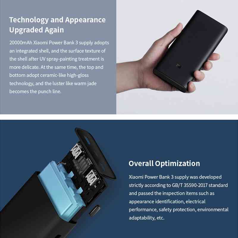Doppio caricatore portatile USB, power bank per laptop/smartphone