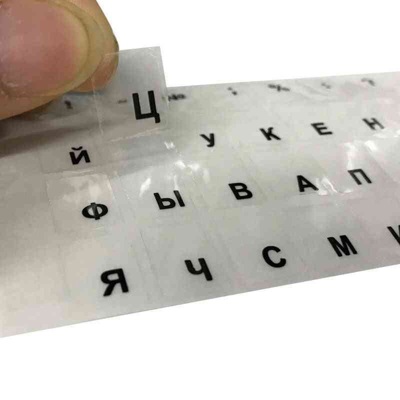 Rozloženie samolepiek ruskej klávesnice podľa abecedy