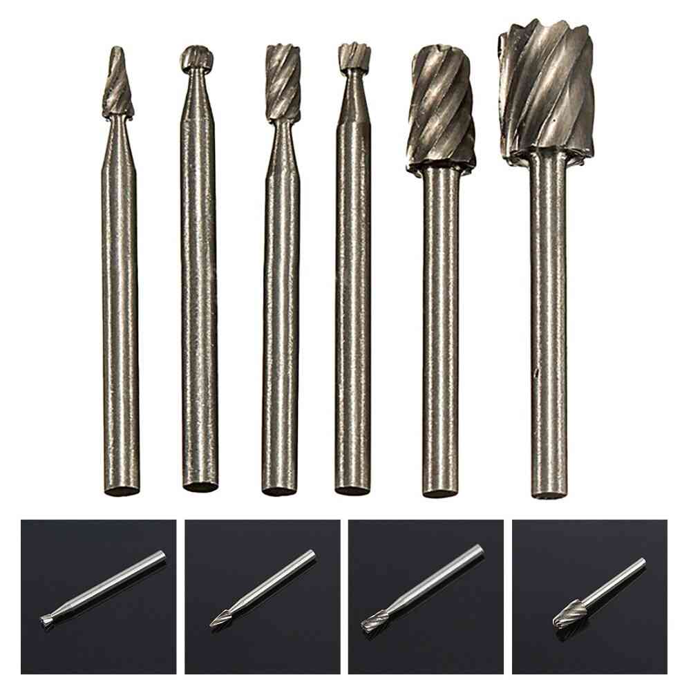 Dremel Rotary, Mini Drill Bit Set- Cutting Hss Router, Grinding Cutters For Wood Carving Tool