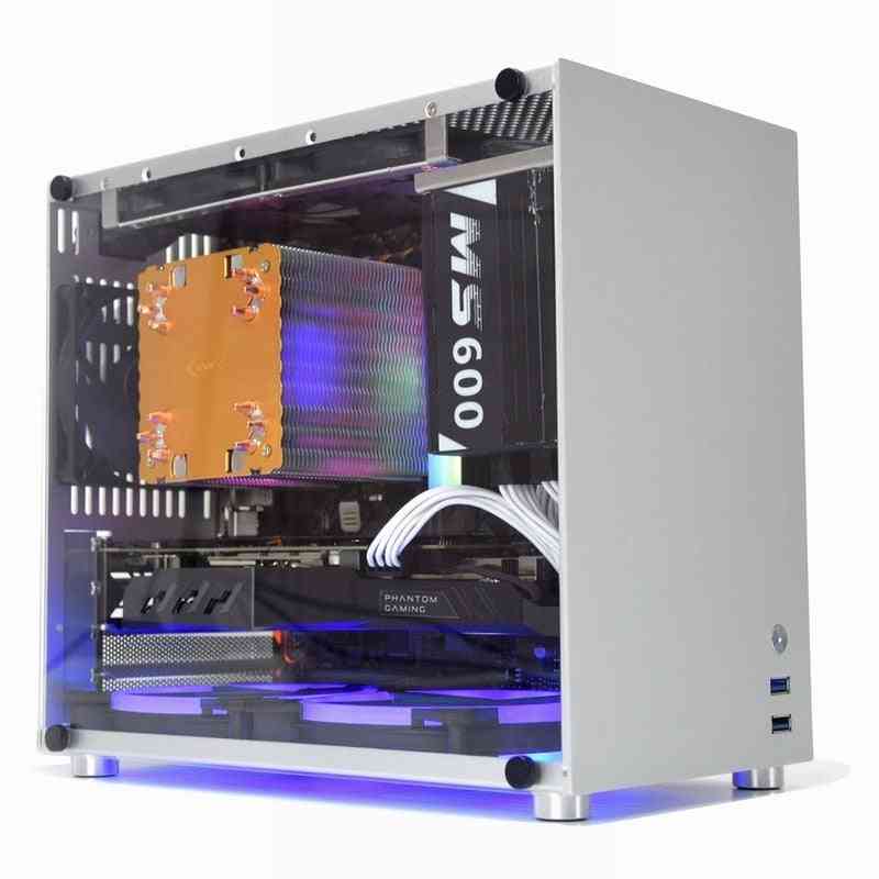 Aluminum- Computer Case, Gaming Pc Chassis For Micro Atx/ Itx Mainboard