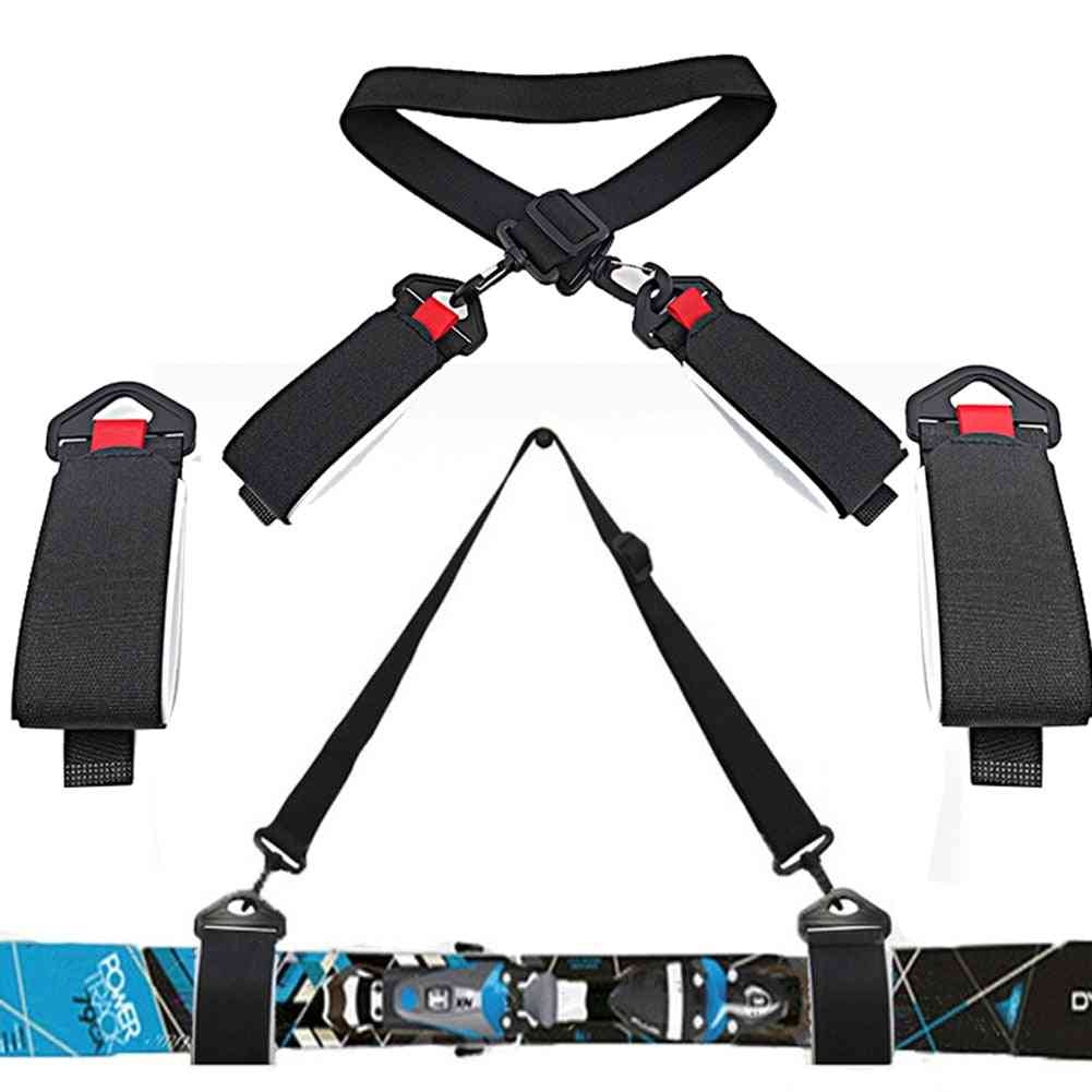 Adjustable Snowboard Strap, Ski Pole Shoulder Carrier, Outdoor Sports Skiing Accessories