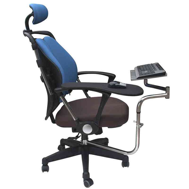 Full Motion, Chair Shaft Keyboard & Arm Clamp, Elbow Wrist, Support Mouse Pad
