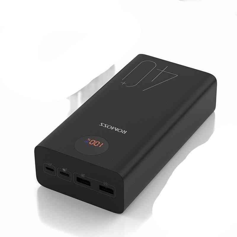 40000mah Power Bank, Two-way Charging Type-c, External Battery Charger