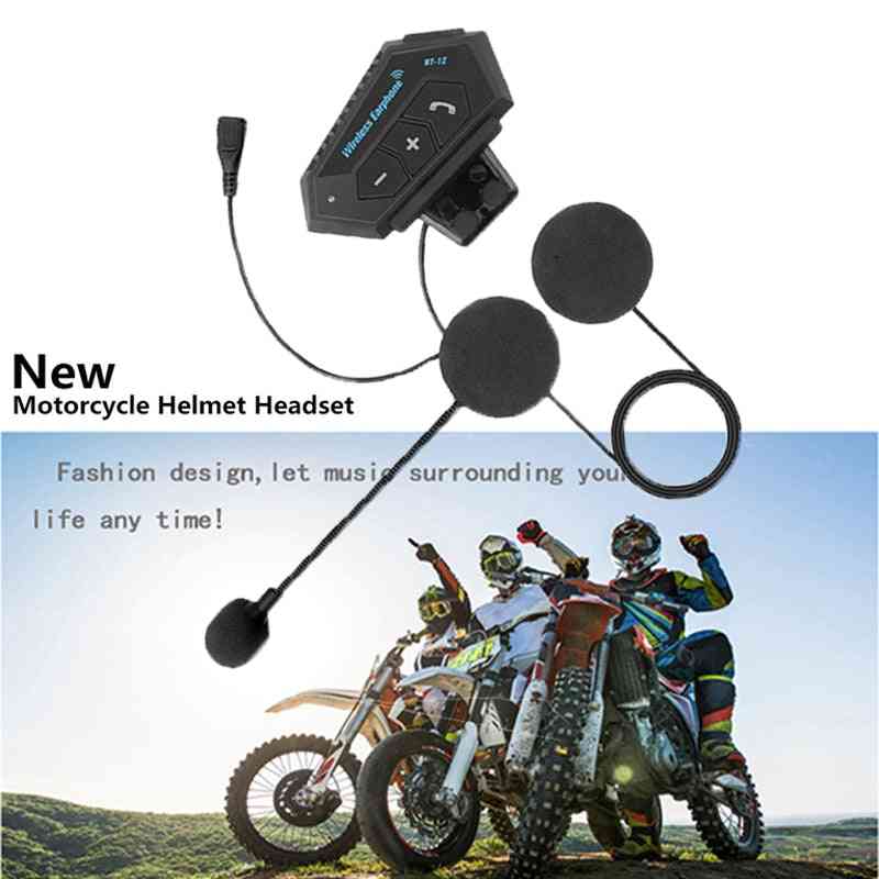 Motorcycle Bluetooth 4.2 Helmet Intercom Wireless Hands-free Telephone Call Kit