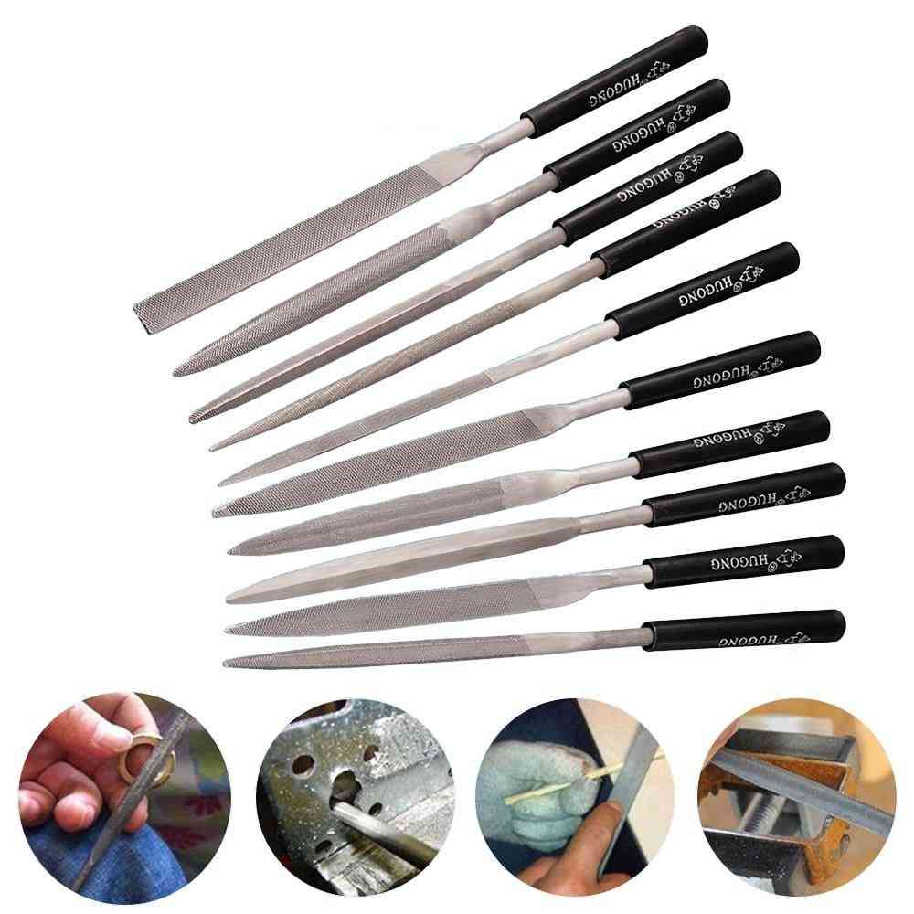 10pc Needle File Set For Metal/glass/stone Jewelry Carving Craft Tool