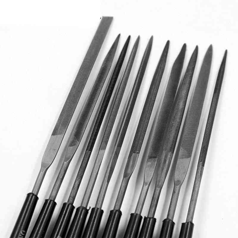 10 piezas de pulido de metal de herramienta de talla de madera, juego de limas de aguja de instrumentos