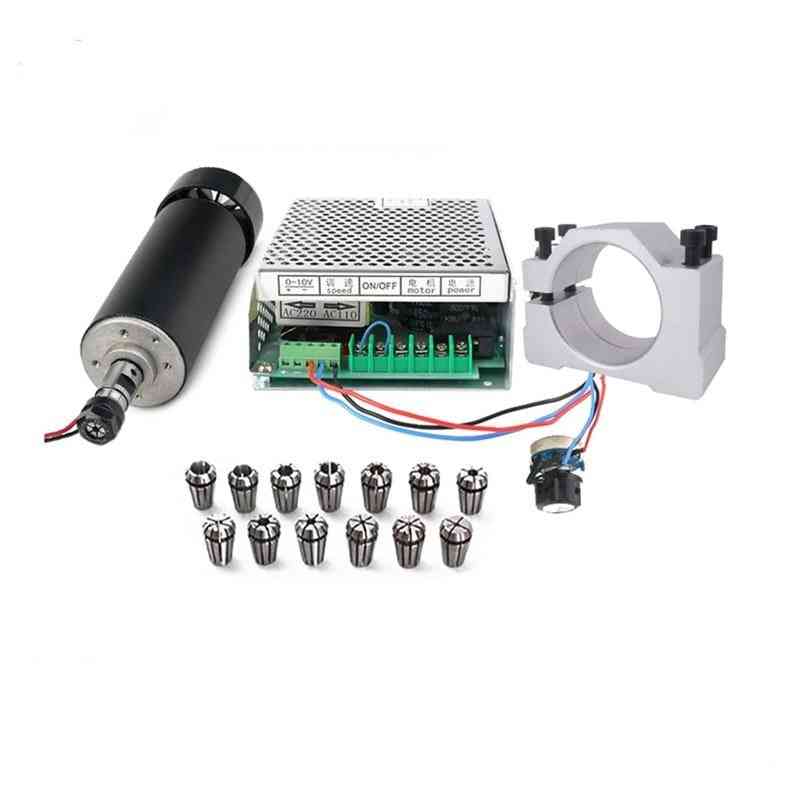 500w/ Er11- Cnc Air Cooled, Spindle Motor, Power Supply, Collet Chuck For Engraving