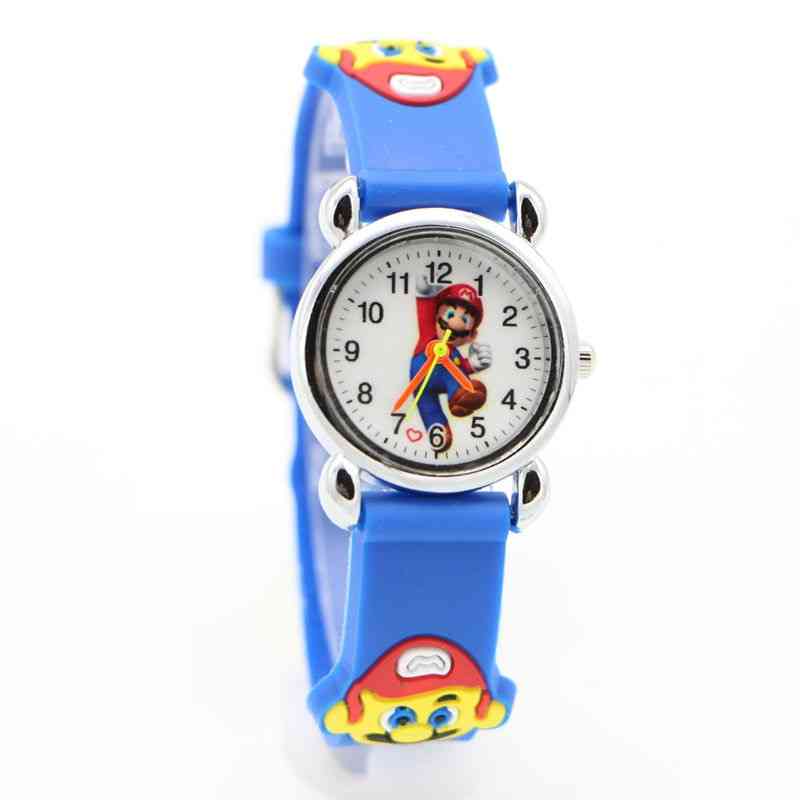 Cartoon Super Mario Doll Kids Watch,,, Students Quartz Wristwatches