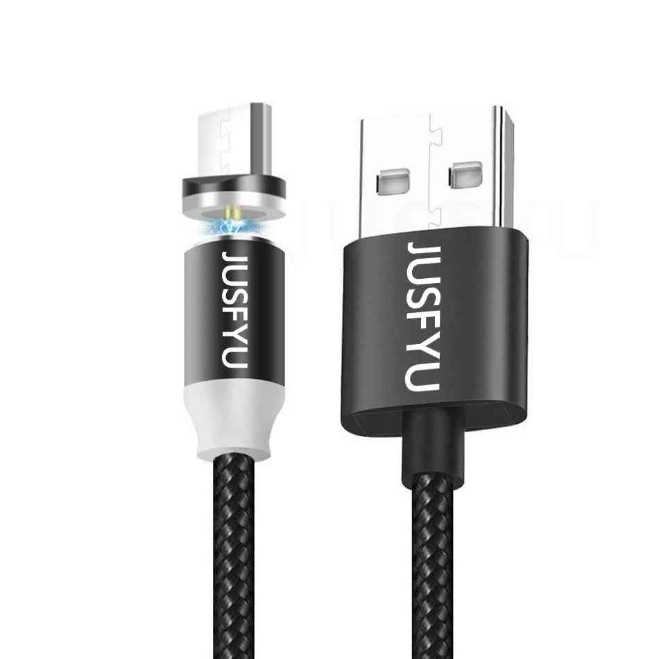 Usb Type-c, Led Magnetic, Charging Cable For Mobile Phone