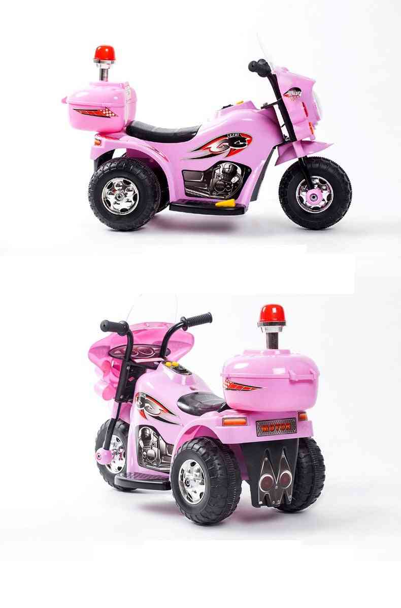 Children Electric Car Motorcycle, Tricycle Baby Stroller Police Toy