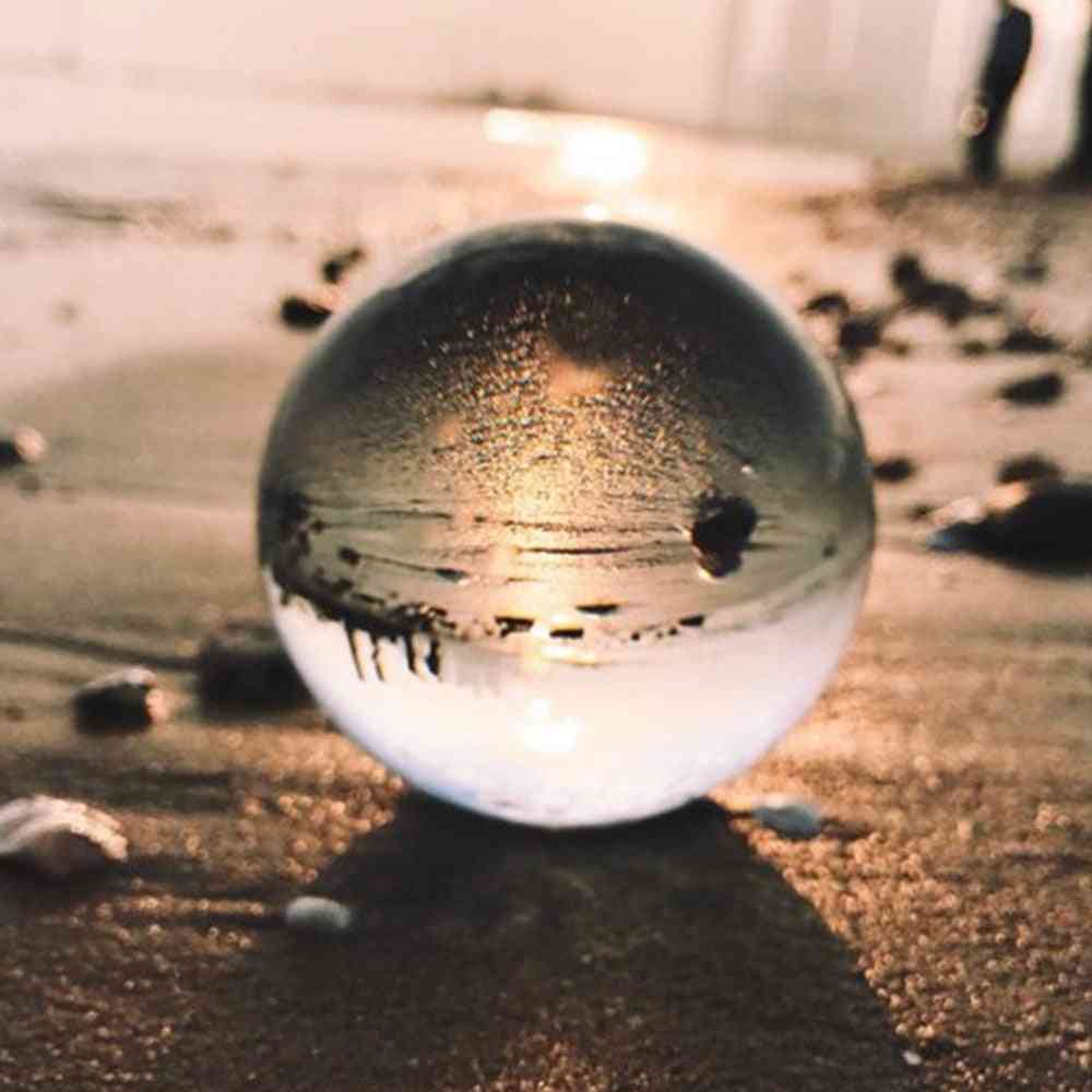 Magische kristallen bol, kwartsfotografie, glazen bol voor huisdecoratie (helder 80mm)