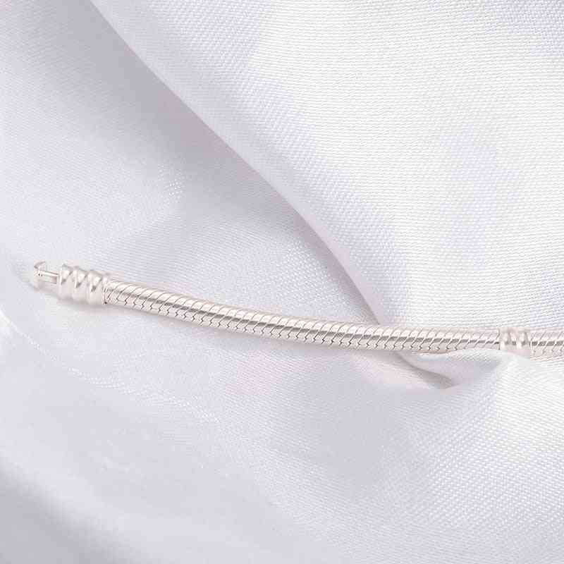 S925 Fit Diy Bead Solid Silver Chain Charm Bracelet