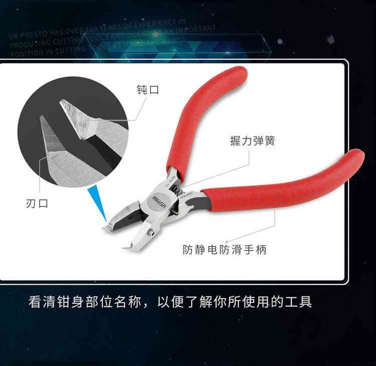 Ultra-thin Single Blade Curved Mouth Cutting Pliers Hobby Model Tool