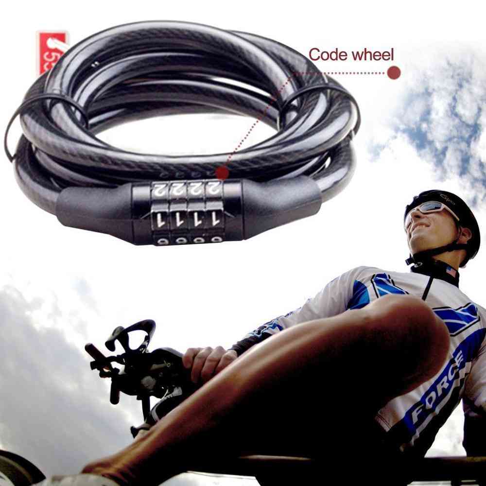 Lucchetto antifurto con cavo in filo d'acciaio per accessori per biciclette
