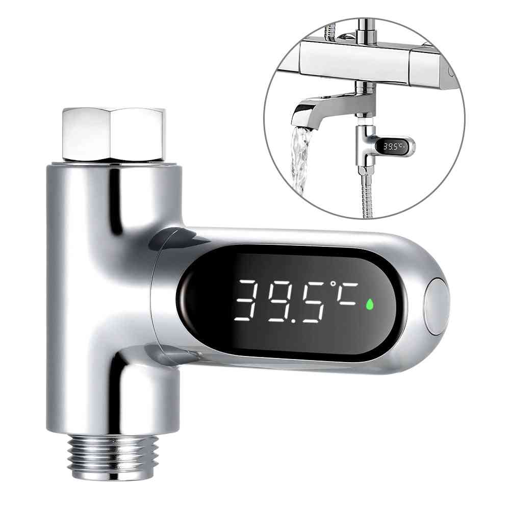 Rotating Led Digital Shower Temperature Display Bathroom Water Thermometer