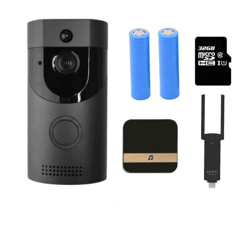 B30- wifi dörrklocka, smart video dörrklocka, trådlöst intercom gran larm, ip kamera