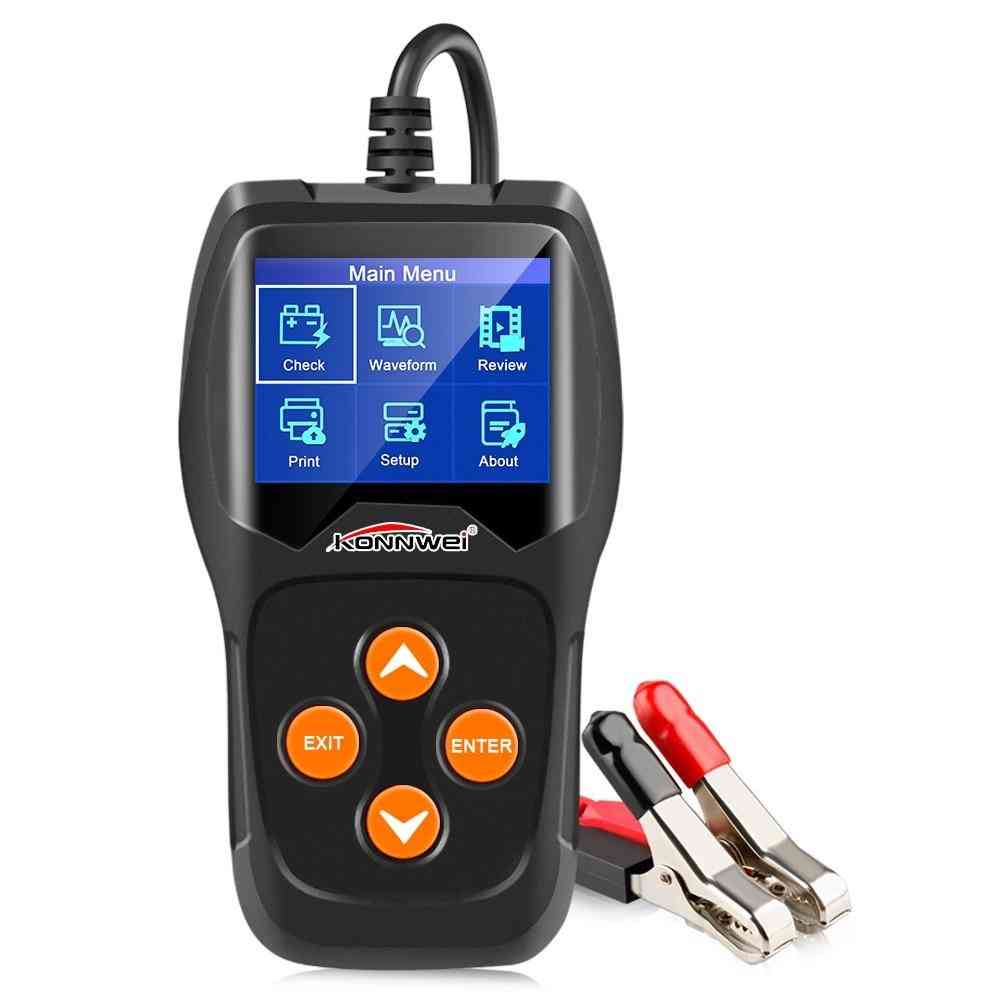 Kw600- Car Battery Tester Analyzer- 100 To 2000cca Test Battery, Digital Color Screen