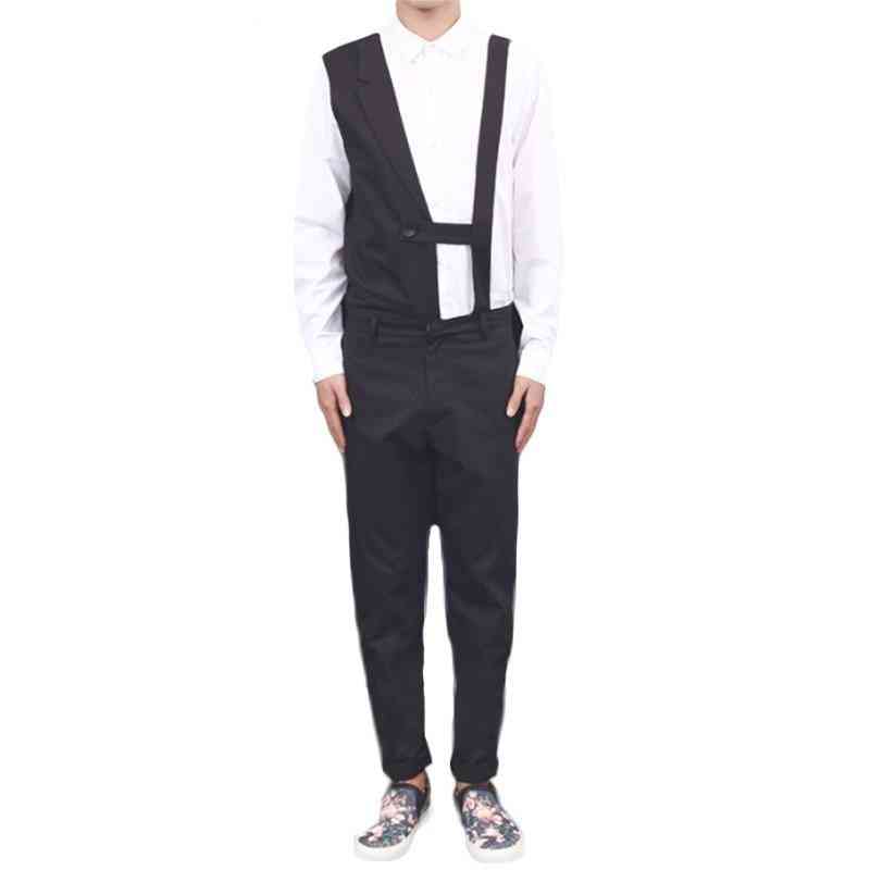Men Jumpsuits, Sleeveless Long Pants Overalls Irregular Breathable Rompers