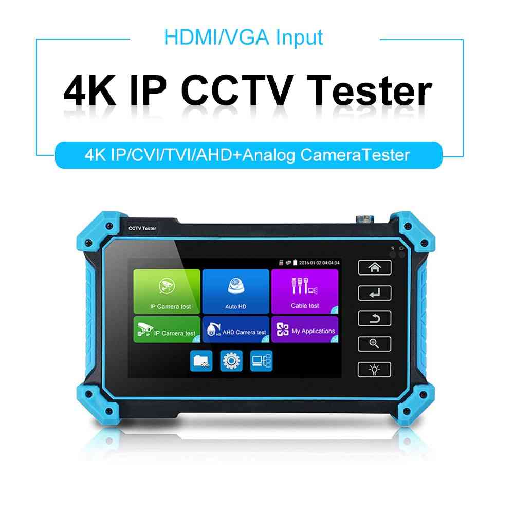 8mp- HDMI/ VGA bemenet, CCTV tesztelő monitor IP/ IP kamerához, Poe teszterek