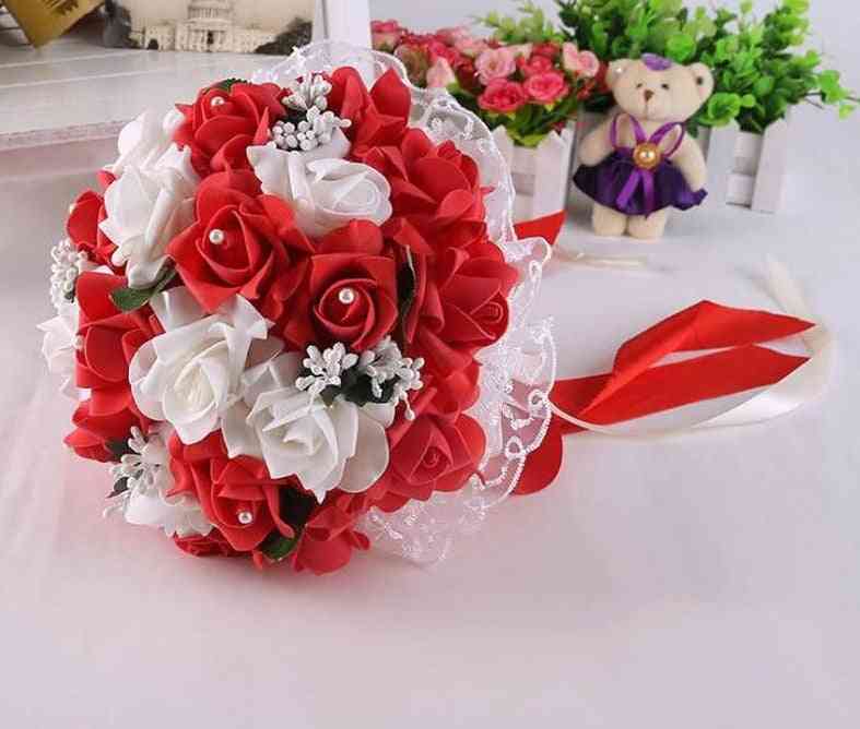 Wedding Foam Bouquet, Holding Rose Flower Bridesmaid