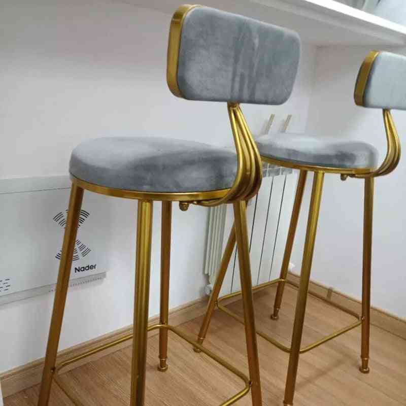 Nordic creative, zlato dvigalo, naslon za mrežo zadaj, stol z visokim stolčkom