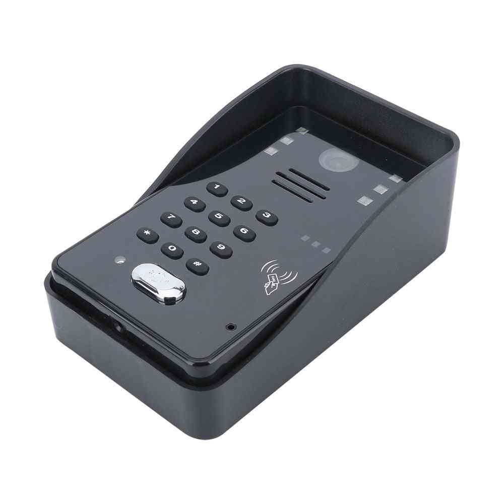 Touch-tangent lcd RFID-lösenord, dörr-intercom-system kit + elektrisk slusslås + trådlös fjärrkontroll