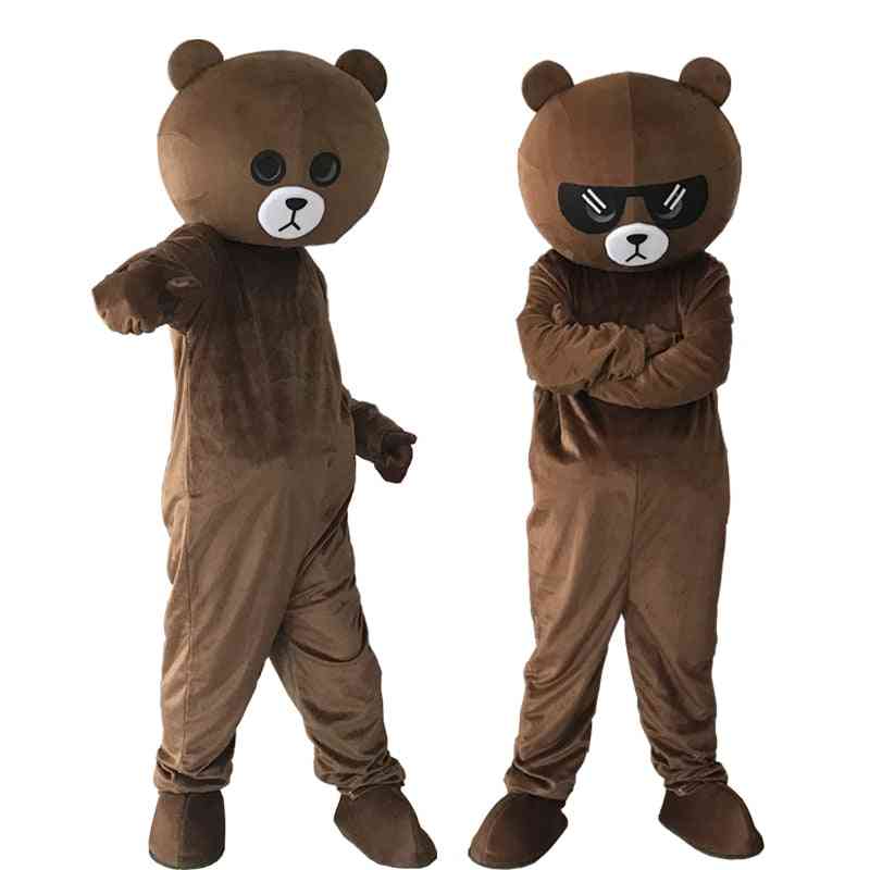 Teddy Bear- Mascot Cosplay, Halloween Game, Dress Costume Suit