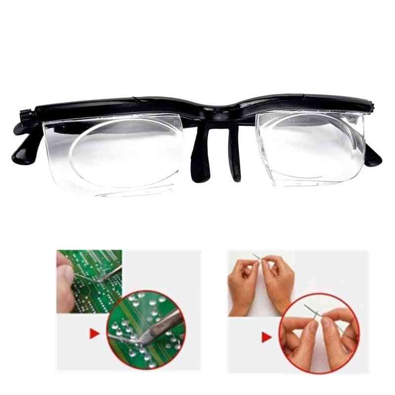 Adjustable Strength Lens Eyewear Variable Focus Distance Vision Magnifying Glasses