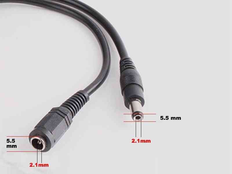 Dc Power Extension Cable, Jack Socket To Male Plug For Cctv Security Camera