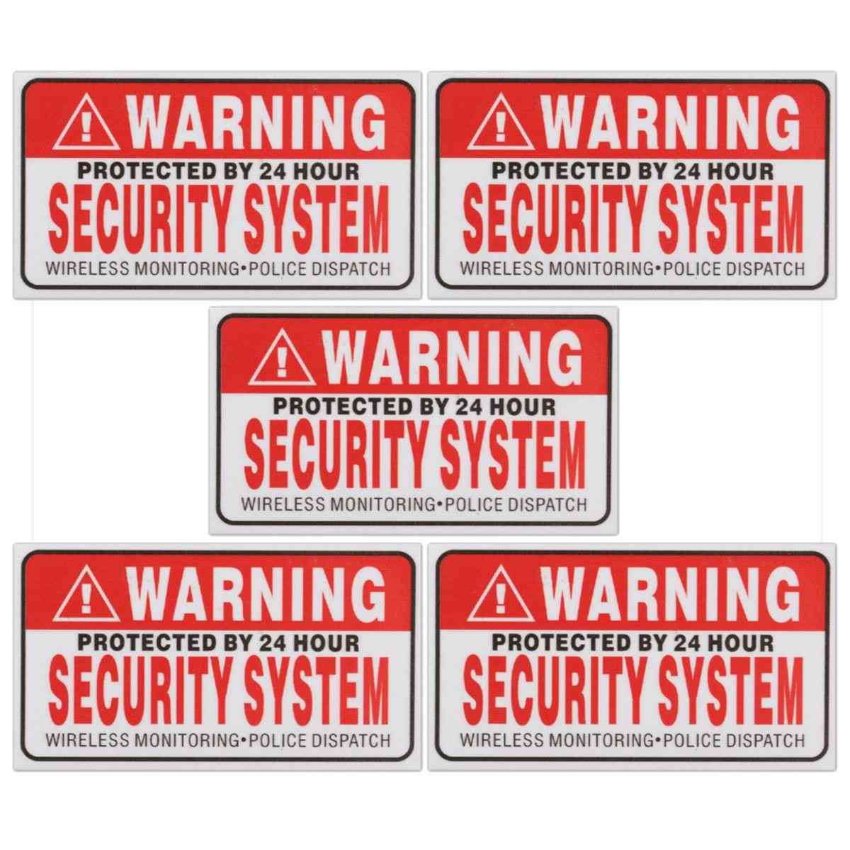 5x защитени от самозалепващи се стикери за 24-часова система за сигурност