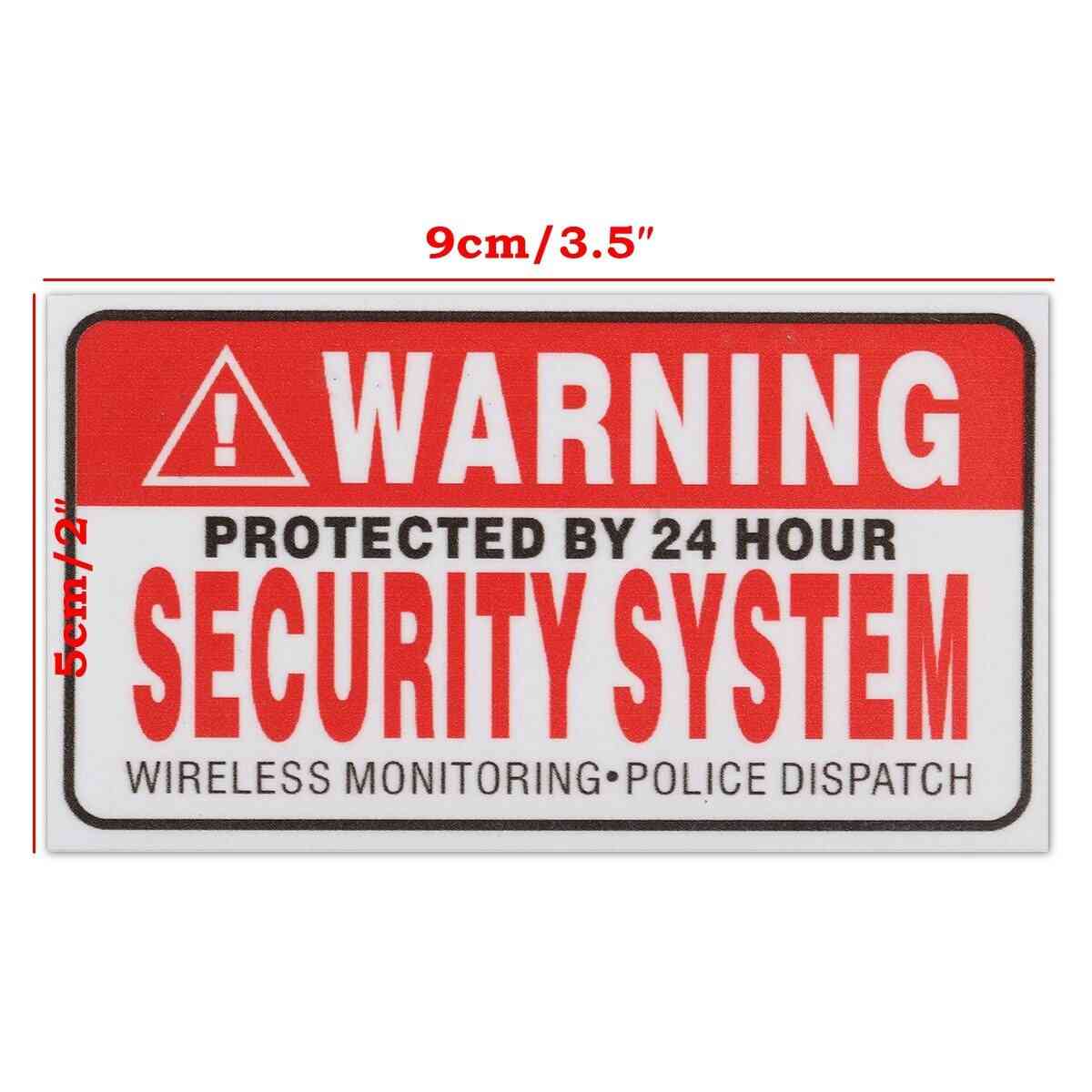 5x skyddad av 24-timmars säkerhetssystem självhäftande klistermärken