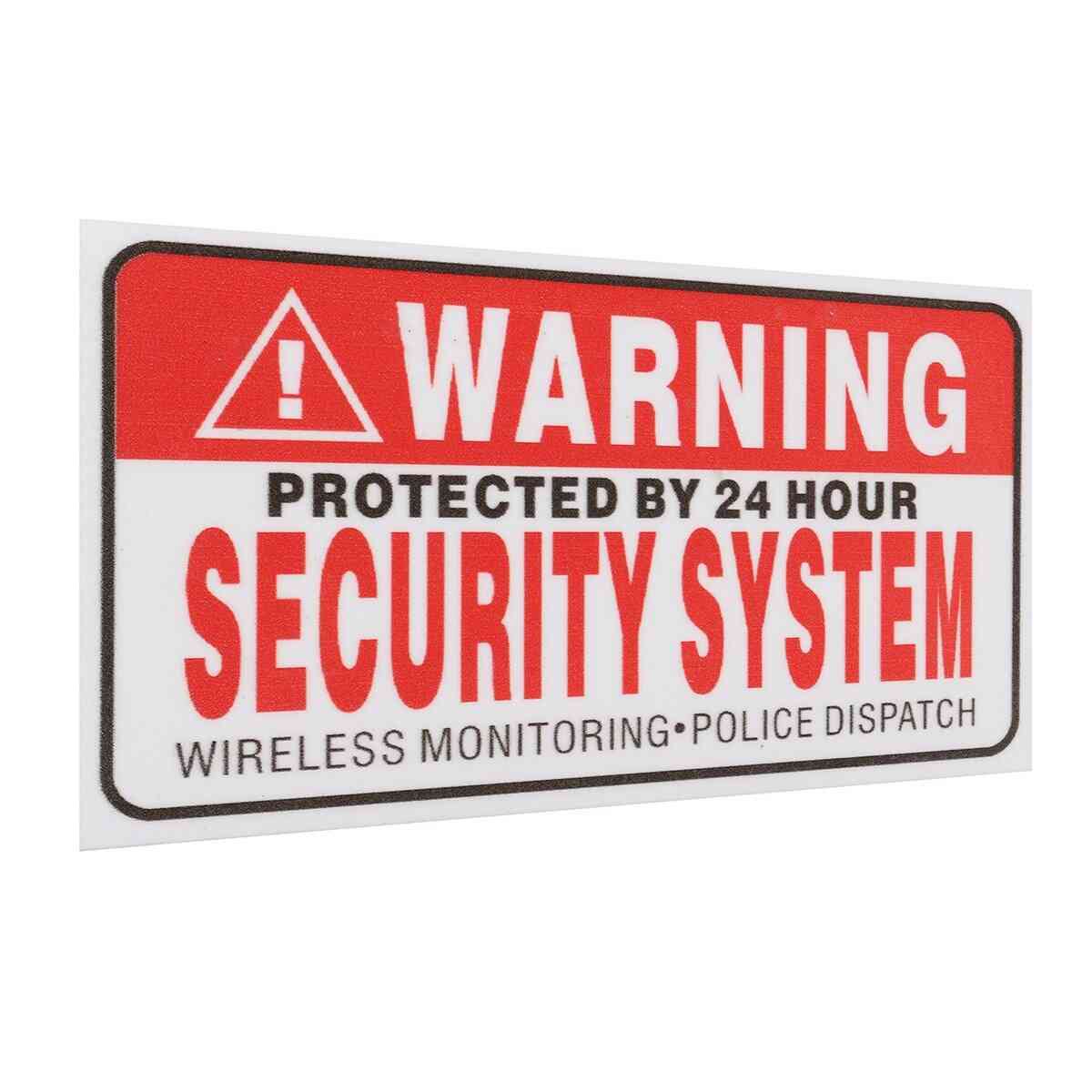 5x protegidas por pegatinas autoadhesivas del sistema de seguridad las 24 horas