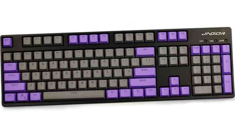 Dvojitá barevná podsvícená mechanická klávesnice 104/87