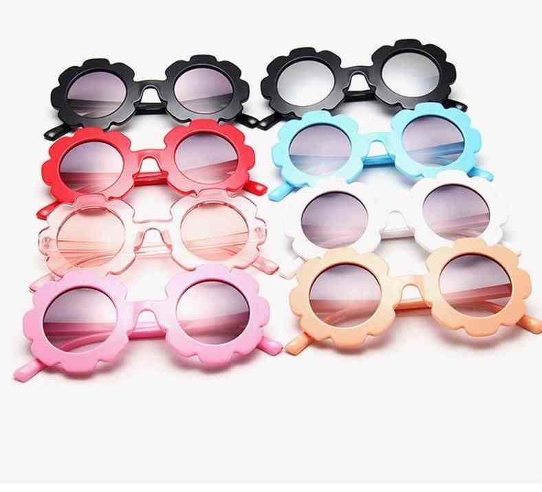 Uv400- Round Flower Sun-glasses, Sport Shades Eyewear For &