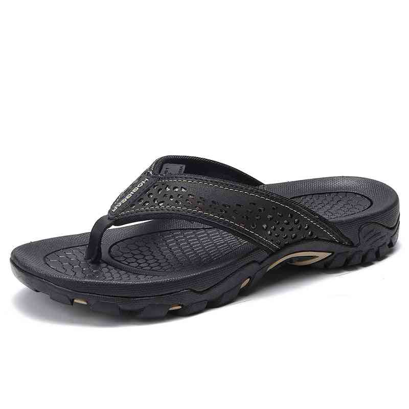 Summer Leather- Casual Hombre, Flip-flops Outdoor Slippers