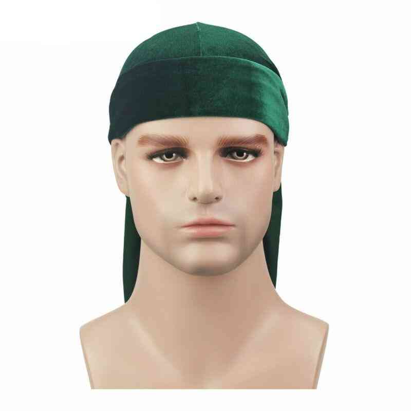 Men's Satin Durags, Bandanna Turban Wigs Pirate Hat Headwear Headband
