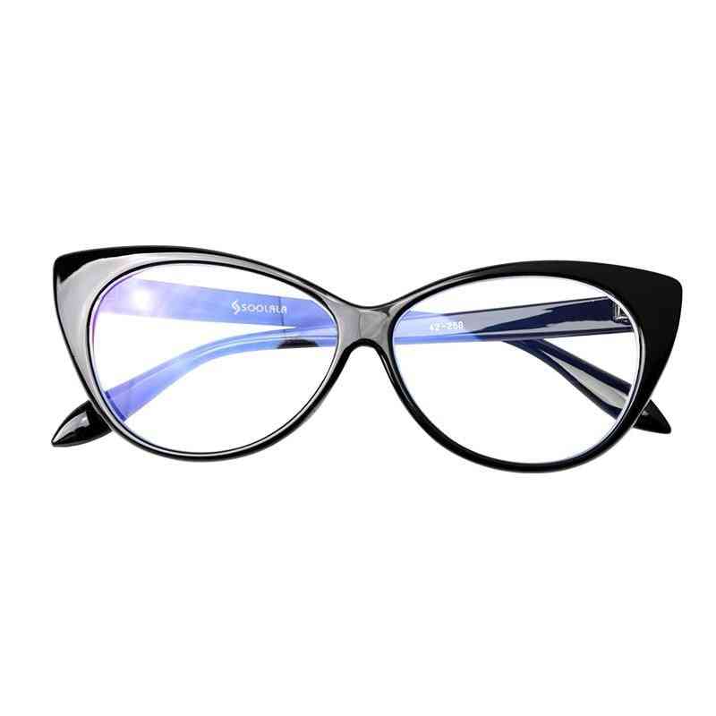 Gafas de lectura con luz azul anti-ojo de gato para mujer