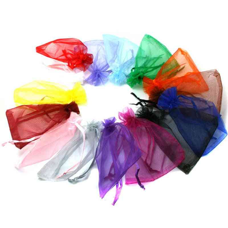 Drawstring Organza Pouches, Jewelry Packaging Bags