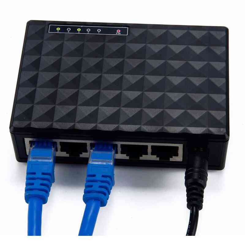 Mini 5-portový stolný sieťový prepínač 1 000 Mb / s gigabitový rýchly ethernetový prepínač rj45
