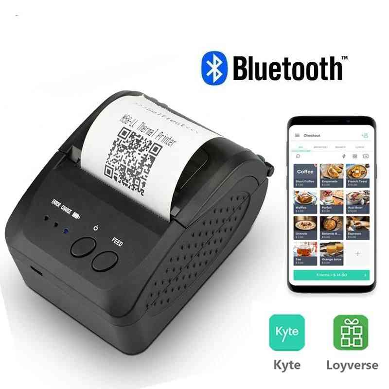 Bluetooth Thermal, Receipt Wireless, Pos Printer For Windows Support Cash Drawer