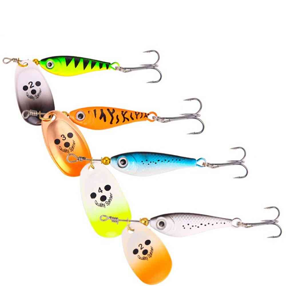 Rotating Metal Spinner Fishing Lures Sequins Isca Artificial Hard Bait